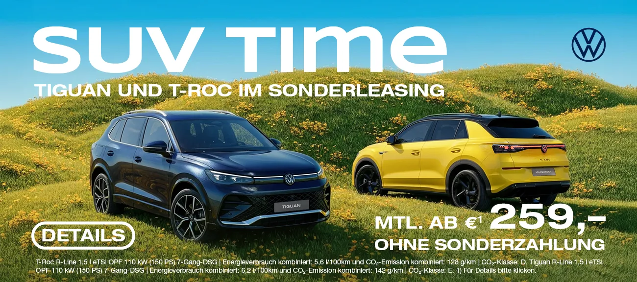 VW T-Roc Tiguan Leasingaktion