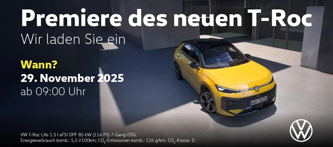 Neuer T-Roc Vorverkauf